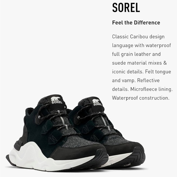 Sorel Women's Kinetic Rngd Caribou Boot — Waterproof Leather Winter Boots - Picture 2 of 4